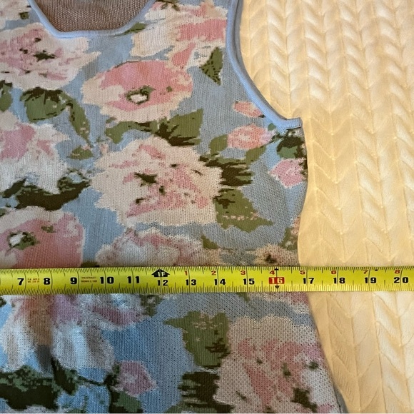 Donna Rocco Women Knitted Sleeveless Floral Midi Dress -Size Large A-line - Picture 8 of 10